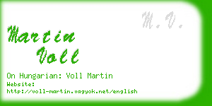 martin voll business card